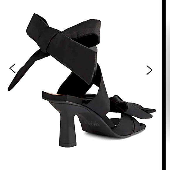 GANNI Black Soft Bow Heeled Sandals - Picture 3 of 7